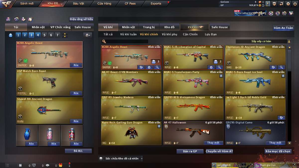 shop acc cf uy tin gia re